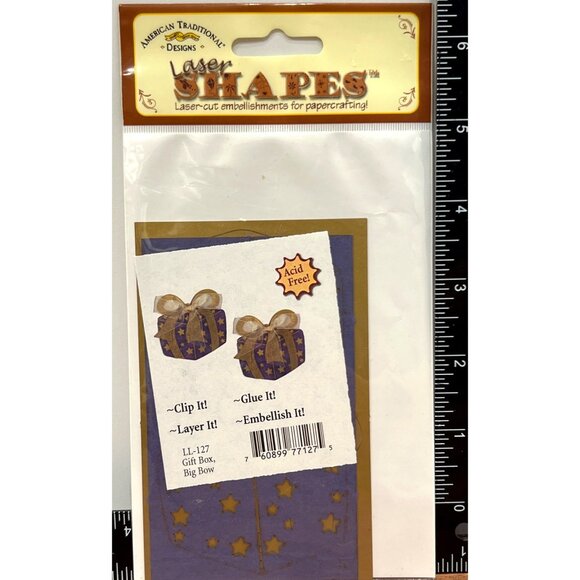 American Traditional Embellishment Gift Box LL127 Papercrafting scrapbooking - Picture 1 of 2